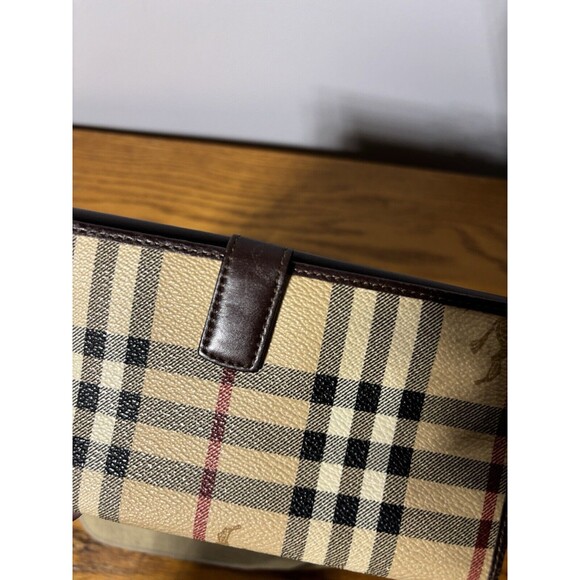 Burberry Haymarket Coated Canvas Leather Check Wallet - Picture 4 of 12